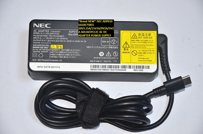 *Brand NEW* 20V3.25A/15V3A/9V2A/5V2A NEC SA10E75855 ADP010 ADLX65YCC2C AC DC ADAPTER POWER SUPPLY